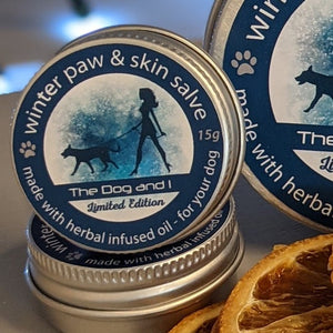 Why do we have to look after our dogs paws on winter walks?