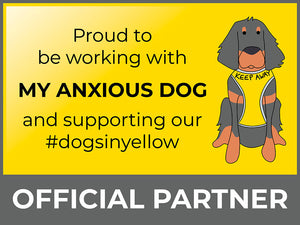 Support #DogsInYellow & become a featured Anxious Dog Partner
