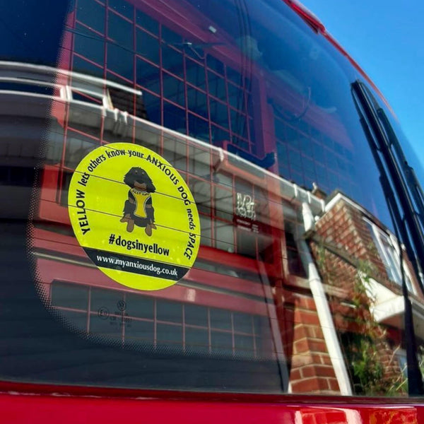 My Anxious Dog Yellow Space Awareness Car Window Sticker