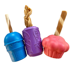 Cup Cake Durable Rubber Chew Toy & Treat Dispenser