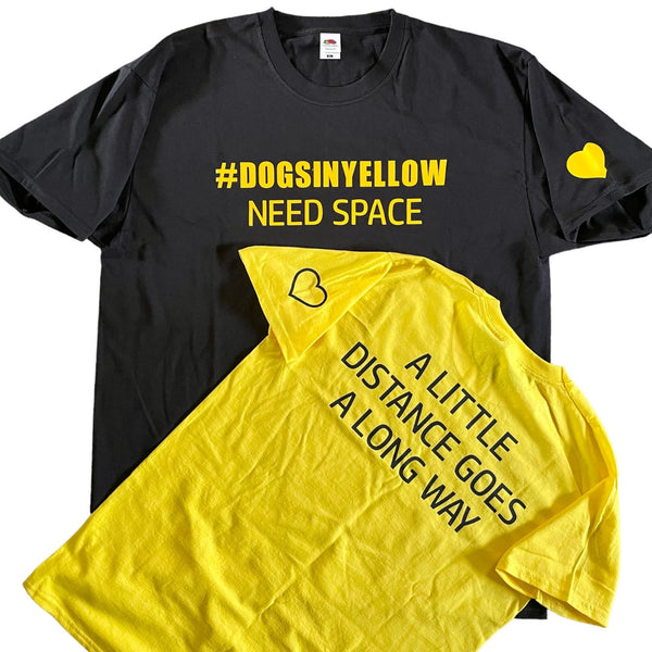 Yellow #dogsinyellow need space t-shirt