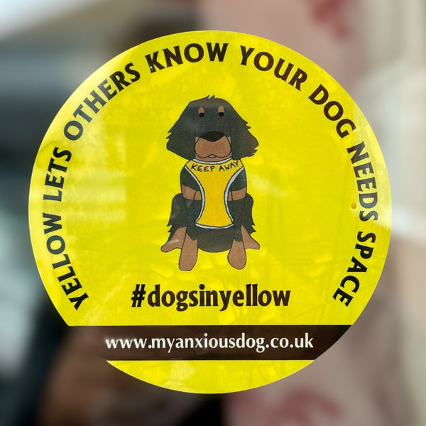 My Anxious Dog Yellow Space Awareness Car Window Sticker