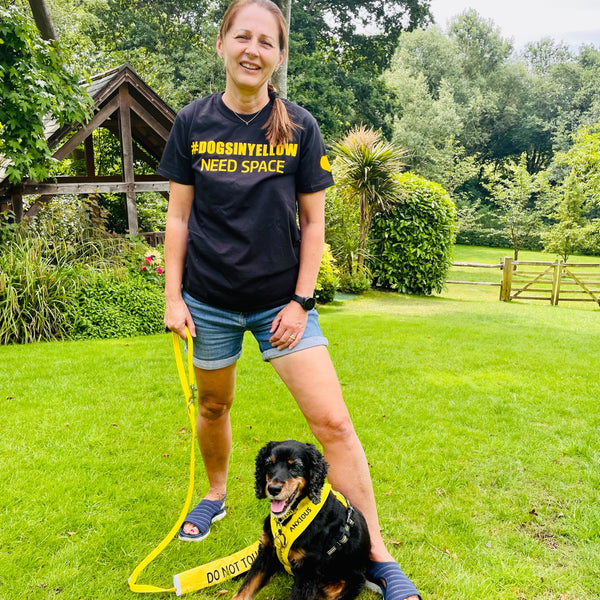 Yellow #dogsinyellow need space t-shirt