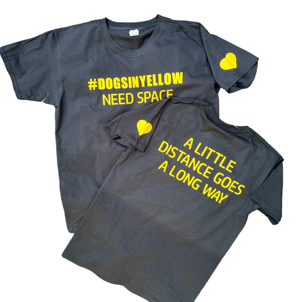 Yellow #dogsinyellow need space t-shirt