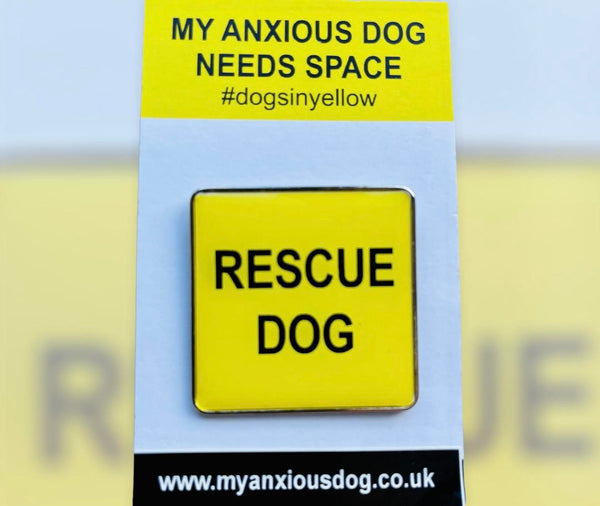 My Anxious Dog Yellow Space Awareness Badge Rescue Dog
