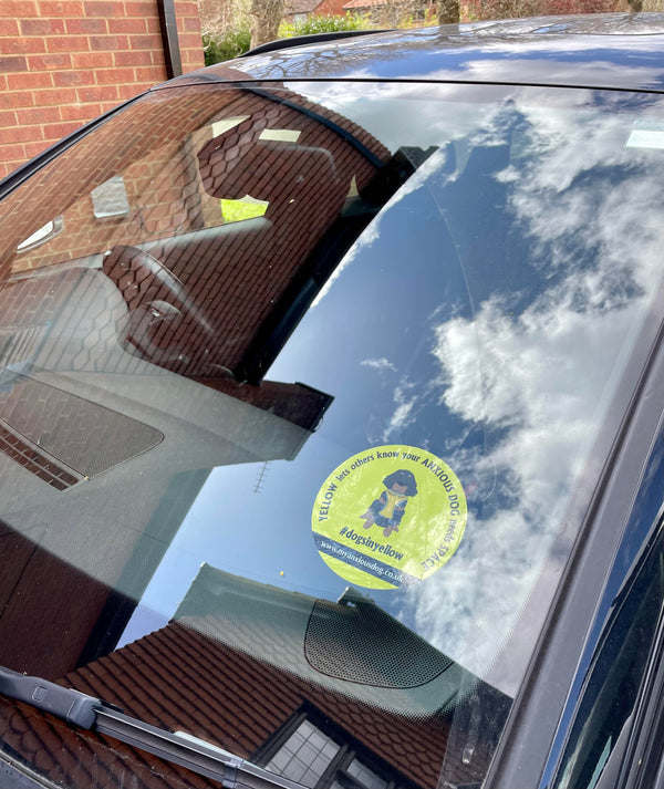 My Anxious Dog Yellow Space Awareness Car Window Sticker