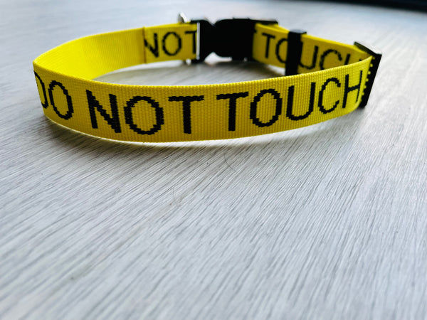 My Anxious Dog Yellow Space Awareness Collar "DO NOT TOUCH"