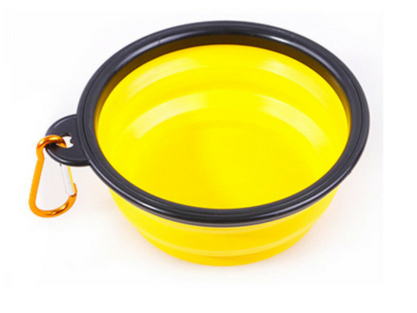 My Anxious Dog Collapsible Yellow water bowl