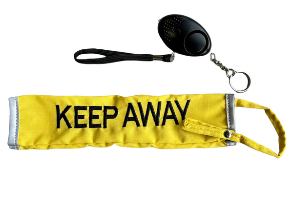 My Anxious Dog Panic alarm & Yellow Space Awareness KEEP AWAY lead slip kit
