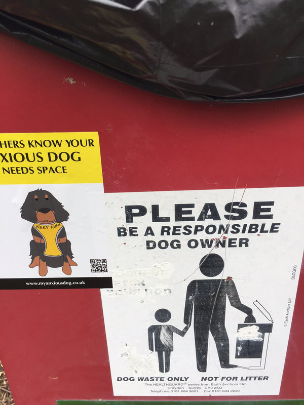 My Anxious Dog Yellow Space Awareness Poo Bin Stickers